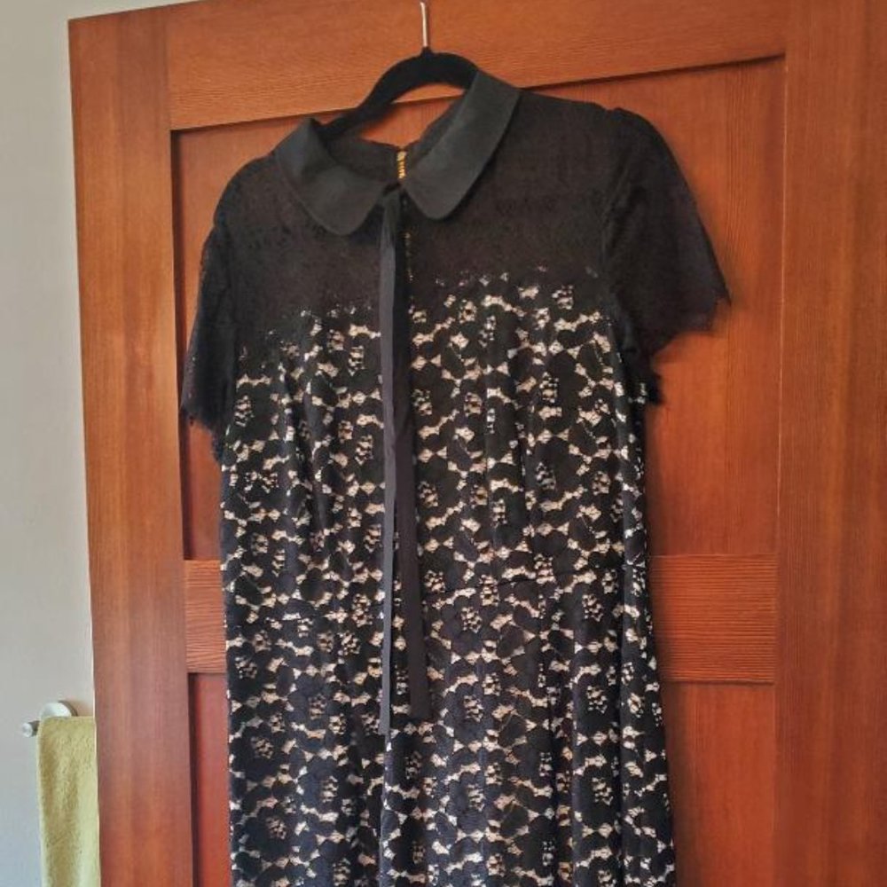 Kensie Black/White Lace Dress